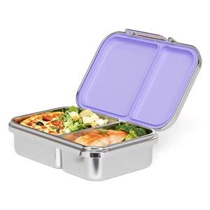 Boîte à bento en acier inoxydable sans BPA, garantie 100 % étanche, compatible lave-vaisselle, boîtes à lunch pour enfants, contenants alimentaires pour l'école - Product Image 5