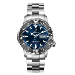 Relógio de mergulhador de aço luminoso 40mm, moldura cheia, mãos, marca de luxo, designer automático, relógios para homens