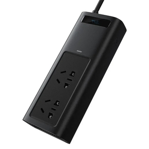 Venta al por Mayor, Inversor de Corriente Baseus Pro 150W 220V CN/EU Negro CGNB020101 100% <span class=keywords><strong>Original</strong></span>, <span class=keywords><strong>Cargador</strong></span> Rápido USB Tipo C para <span class=keywords><strong>Auto</strong></span>, Adaptador de Corriente - Product Image 4