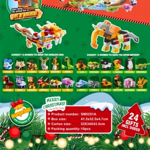 2025 giáng sinh đếm ngược lịch xé nhựa ABS khối xây dựng từ tính đặt 24 hộp mù hạt nhỏ mô hình trẻ em - Product Image 6