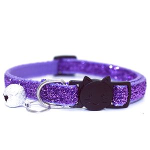 Gratis Samples Hot Seller Nieuwe Kleurrijke Luxe Verstelbare Veiligheid Huisdier Sprankelende Ontsnapping Kat Halsband Met Bellen - Product Image 3
