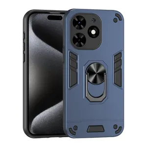 Ring Kickstand Case For Tecno Spark Go 2024 2023 20 Pro+ Plus 20C 10C Matte Shockproof Protection Rugged Luxury Bumper Cover