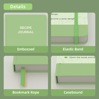 Carnet de recettes personnalisé avec logo imprimé, couverture rigide en cuir PU, format A5, organisateur personnel