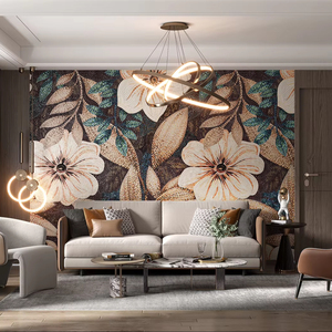 Panel de Pared de Piedra Sinterizada con Mosaico Personalizado, Textura Tropical de Lujo, Acabado Mate, 800*2600mm, para Sala de Estar de Villa - Product Image 3