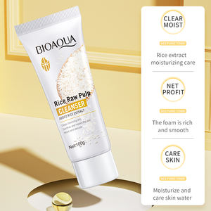 Limpiador facial <span class=keywords><strong>BIOAQUA</strong></span> de pulpa de arroz OEM coreano, Limpieza Profunda, cuidado de la piel facial, lavado de cara, blanqueamiento, <span class=keywords><strong>espuma</strong></span> profesional de Control de aceite - Product Image 2