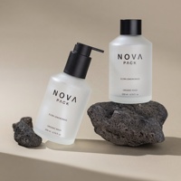 Flacon d'huile à barbe personnalisé de 60 ml, 100 ml, 120 ml, 200 ml, flacon en verre givré pour toner, huile capillaire, huile corporelle avec bouchon à vis noir mat