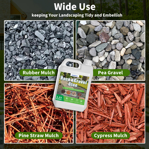 1 Galón de Adhesivo Fuerte para Sujetar Rocas, Grava y Múltiples Materiales, Estabilizador de Grava de Guisantes, Pegamento para Mulch para Jardinería, para Piedras, Corteza y Mulch - Product Image 2