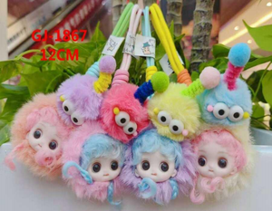 พวงกุญแจตุ๊กตาขนนุ่มน่ารัก ขนาด 10 ซม. รูปการ์ตูน 3 มิติ ของเล่นตุ๊กตาขนนุ่มสำหรับเด็ก ของขวัญตกแต่ง - Product Image 3