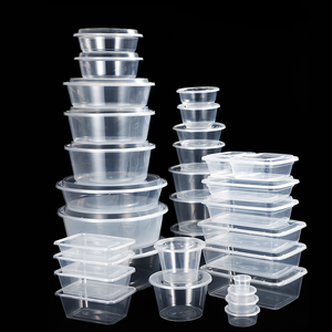 Emballage à emporter Oem odm, 50 pièces, emballage en plastique jetable micro-ondable, contenant alimentaire rond étanche avec couvercle - Product Image 3