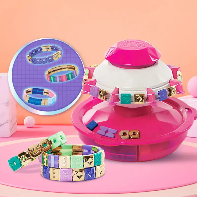 Kit per la creazione di braccialetti per ragazze, fai da te Kit per bambini 3-10 anni creatore di gioielli giocattoli per ragazze regalo di natale preferito di compleanno