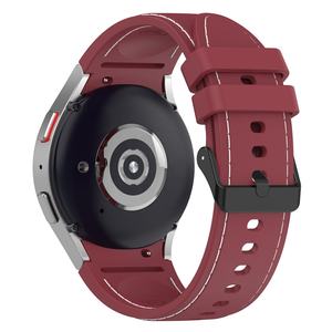 Bracelet en cuir Silicone pour Samsung <span class=keywords><strong>Galaxy</strong></span> <span class=keywords><strong>Watch</strong></span> 5 <span class=keywords><strong>5Pro</strong></span> 4 Classic <span class=keywords><strong>Watch</strong></span> 3 41mm - Product Image 4