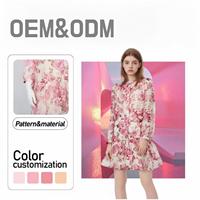Femmes 2025 printemps nouveau col rond sans manches Mini motif de mode imprimé conception personnalisée