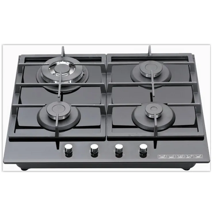 Built-In 60Cm 4 Burner Kompor Gas/Gas Memasak Kompor Tanam/Kaca Tempered Kompor Gas