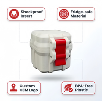 Boîte de voyage rigide 3 ml à 4 compartiments pour composés actifs, vente en gros OEM, haute qualité, couleur personnalisée, pour la protection des échantillons en flacon