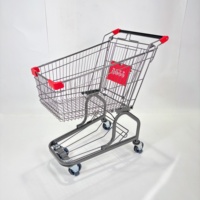 Chariot de courses soudé à la machine pour les supermarchés à prix réduits, chariot de vente au détail de style allemand