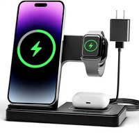 Station de charge sans fil 3 en 1 de haute qualité, charge rapide, portable et station de charge sans fil rapide pour téléphone