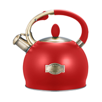 Bouilloire à thé sifflante de 3 L en acier inoxydable de qualité alimentaire, eau chaude à ébullition rapide pour cuisinière à gaz ou électrique