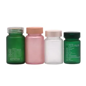 Bouteille de pilule de médecine en plastique givré PET de qualité médicale 100cc bouteille de capsule de tablette avec capuchon de sécurité pour enfant