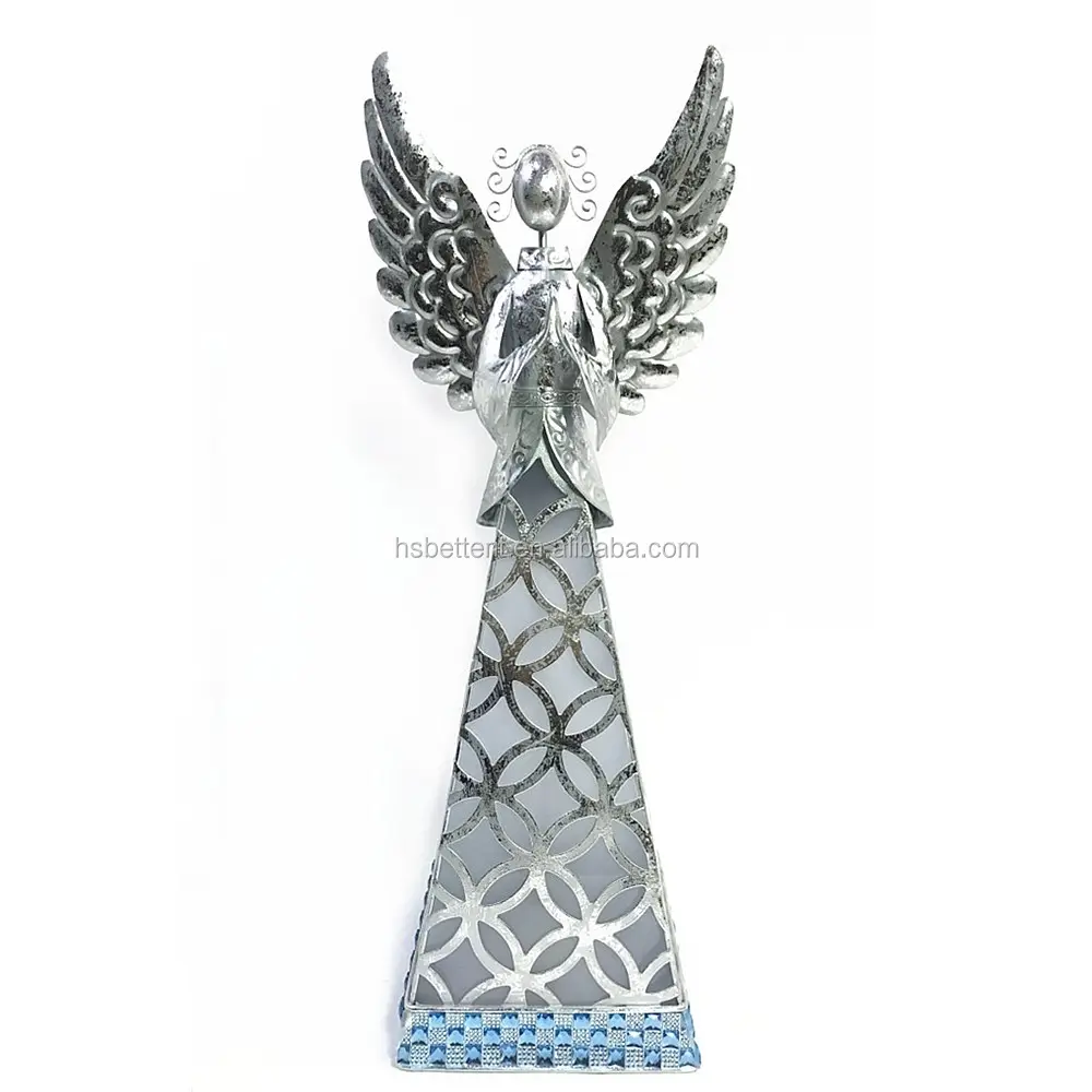 Holiday Iron Gifts Indoor Decoration Metal Angel Prayer Statue for Sale
