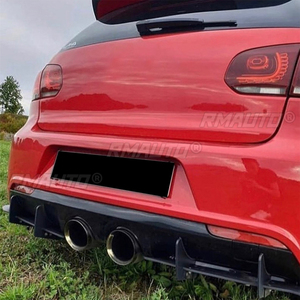Protector de Parachoques Trasero, Difusor, Alerón, Divisor para Volkswagen Golf 6 MK6 R 2009-2013, Decoración Negra - Product Image 4