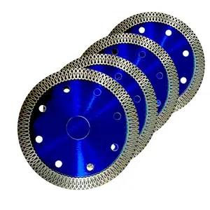 Usine Nouveau Produit Bleu 4-4.5 "106mm X Mesh Turbo Segments Fritté Diamant Disque De Coupe Lames De Scie pour Carrelage Céramique Porcelaine