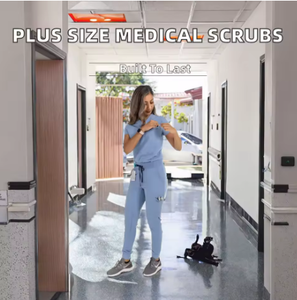 Conjuntos de Uniformes Quirúrgicos Unisex de Tallas Grandes, Uniformes Médicos de Punto de Spandex/Poliéster para Uso Hospitalario y Clínico, Color Personalizado - Product Image 2