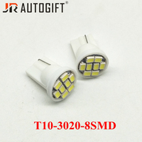 Ampoule de voiture 12V/24V T10 3020 8SMD W5w 194 168 192, 8 LED, blanc bleu, ampoule de clignotant, ampoule de voiture