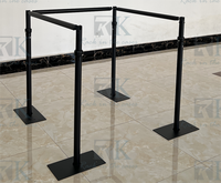 Kit de son surround Tech AV - Cadre en aluminium réglable en hauteur de 3 à 5 pieds # 45 housses vertes drapées pour 3 côtés, pour mariage/fête/événement