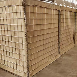 Barrière anti-inondation Hesco robuste, déployable rapidement, avec boîte gabion doublée de géotextile pour la défense civile et le contrôle de l'érosion - Product Image 1