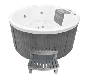 Balboa-<span class=keywords><strong>Spa</strong></span> extérieur 6 places avec baignoire ronde et 1 jeu <span class=keywords><strong>de</strong></span> marches pour la natation et le massage - Product Image 4