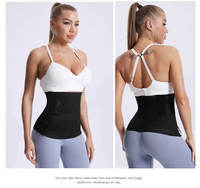 Faja Reductora de Cintura Elástica de Látex y Poliéster Transpirable Negra, Moldeadora de Cuerpo, Cinturón Adelgazante para Abdomen, Duradera para Uso Diario y Deportivo, Personalizable
