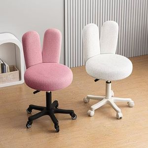 Taburete Rodante para Estética, Silla de Computadora, Taburete para Manicura y Maquillaje, Silla con Respaldo y Altura Ajustable, Moderna y Sencilla para Uso Doméstico - Product Image 3