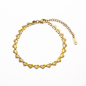 Tornozeleira hovanci, corrente de coração, corrente, tornozeleira banhada a ouro em aço inoxidável - Product Image 1