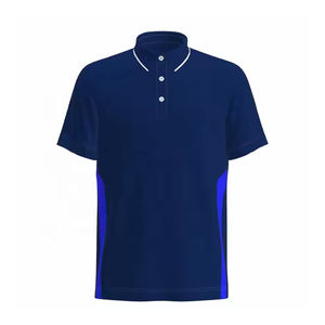 Polo à manches courtes pour homme avec col et poignets contrastés Vêtements quotidiens tricotés respirants pour les vacances et l'été Doux et élégant - Product Image 4