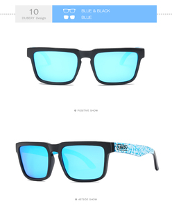 DUBERY 2025 Lunettes de <span class=keywords><strong>soleil</strong></span> pour femmes de haute qualité, verres ronds UV400, montures carrées bleues transparentes, rouges et jaunes pour femmes et hommes - Product Image 5