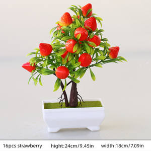 Decoración de interiores Planta de simulación de frutas auspiciosas Bonsai artificial en maceta Simulación Paisaje de plantas verdes - Product Image 2