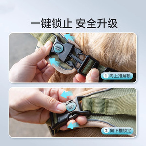 Harnais pour chien de style gilet, réglable, respirant, rembourré, confortable pour les chiens de taille moyenne et grande - Product Image 2