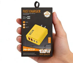 Meilleur chargeur multi-ports 120W pour adaptateur secteur Type C 6A, charge rapide pour téléphone 15/16 Pro, chargeur Type C, prise EU/US - Product Image 1