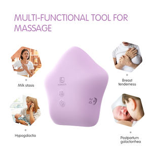 Fabrika özel tıbbi sınıf sıvı silikon elektrikli isıtma isınma meme bakımı 2 1 emzirme için masaj - Product Image 4