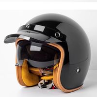 Nouveau Casque Rétro Locomotive 3/4 avec Lunettes Intégrées Unisexe Tendance et Personnalisé