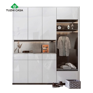 Meuble de rangement moderne extensible en <span class=keywords><strong>bois</strong></span> pour couloir et salon, <span class=keywords><strong>banc</strong></span>, armoire et étagère à chaussures - Product Image 4