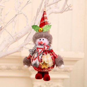 High Quality Eco-friendly Christmas Tree Pendant Decoration Foam <b>Cloth</b> Standing <b>Doll</b> Snowman Ornaments - Product Image 6