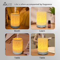 Diffuseur d'arômes ultrasonique à faible bruit avec motif veine d'arbre, veilleuse et contrôle à double bouton, disponible en OEM/ODM