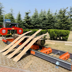 Scierie à moteur à essence RIMA 36 pouces Portable | Coupe-bois à <span class=keywords><strong>bande</strong></span> horizontale 91cm de coupe, équipement de remorque pour le traitement des grumes - Product Image 1