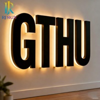 Letrero Luminoso Personalizado con Retroiluminación 3D en Color Negro, Letras de Canal 3D, Letreros Electrónicos para Negocios, Oficina, Juegos, Logotipo de Pared