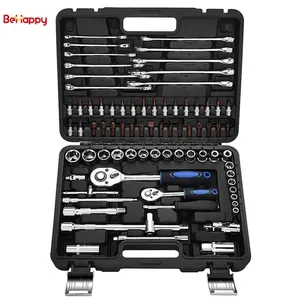 Juego de Llaves de Trinquete Rotatorias <span class=keywords><strong>Behappy</strong></span> de 150 Piezas, 1/2, 3/8, 1/4 Pulgadas, con 24 Dientes, en Caja de Herramientas - Product Image 4