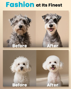 סגנון פשוט אוטומטי של חיות מחמד שיער עם רמת רעש הוביל ו 55db עמיד למים ערכת גוזם שיער קושט עבור גורים לחיות מחמד - Product Image 4