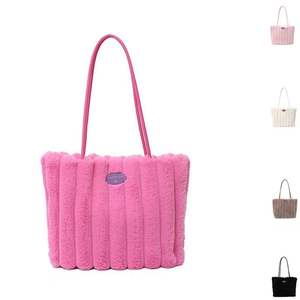 Sac fourre-tout en fourrure chaud pour femme, design uni, matière peluche, idéal pour l'hiver - Product Image 1