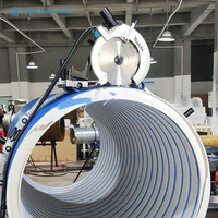 Coupe-tube industriel grand diamètre en plastique PPR/PE/PVC, coupe automatique à rouleaux, sans bavures, 500-1000 mm