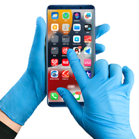 Haute qualité 4g noir jetable ménage travail Flexible tatouage Nitrile gants guantes de nitrilo sans poudre Nitrile jetable